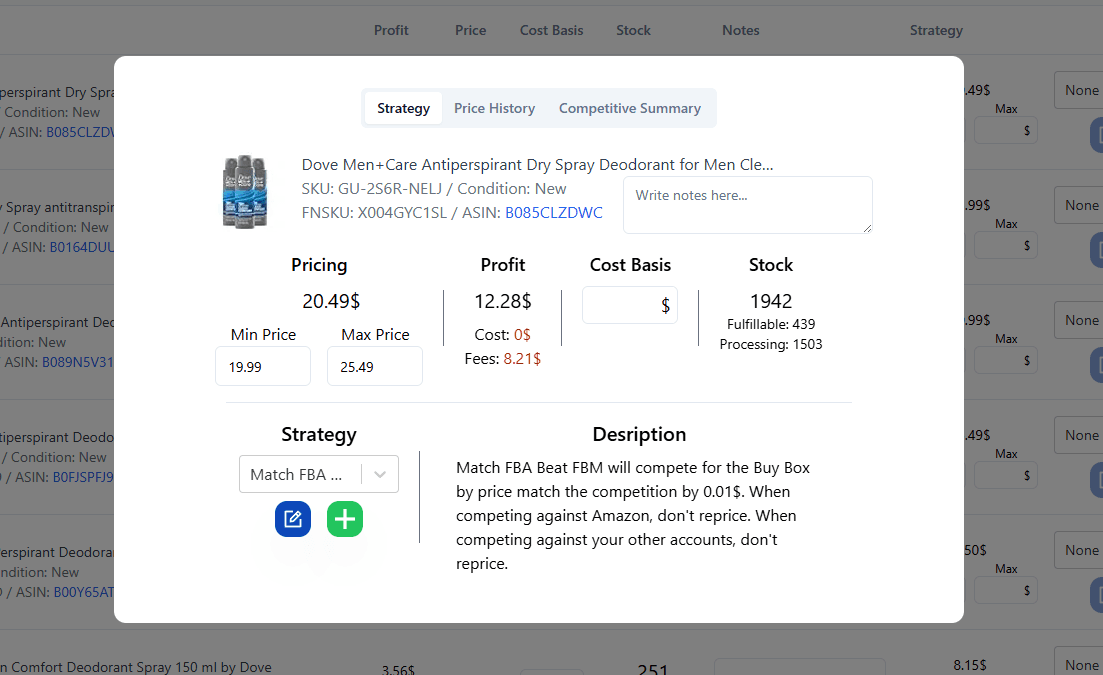 Repricing Overview